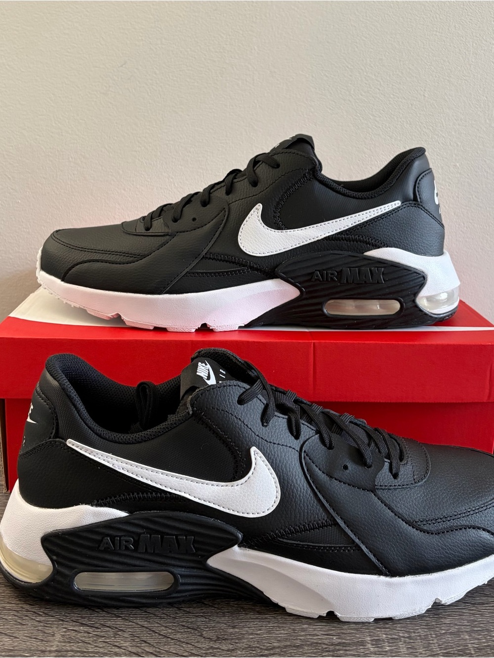 Nike Air Max Excee Leather Black White - Men's Size 10